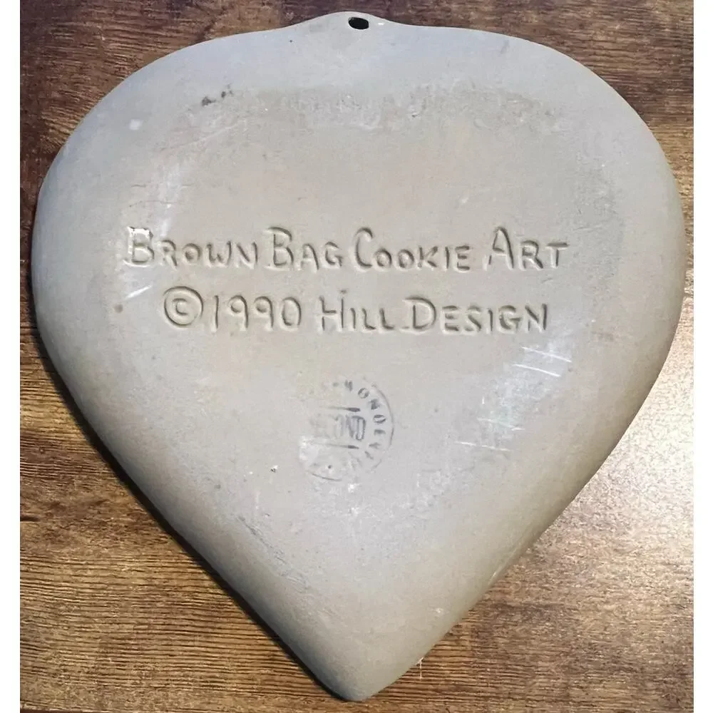 The Cookie Stamp 1990 Hill Design Bee Heart Flowers Brown Bag Cookie Art Press